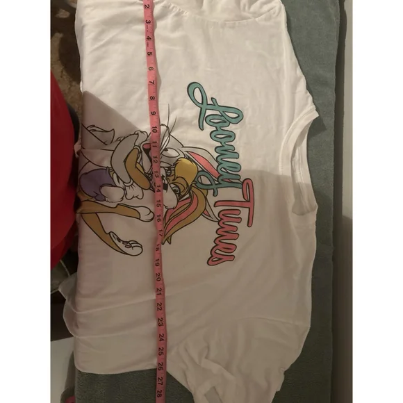 Looney Tunes Bugs & Lola Bunny White Graphic T-Shirt 3X Cotton Warner Bros 2022 - Picture 4 of 4